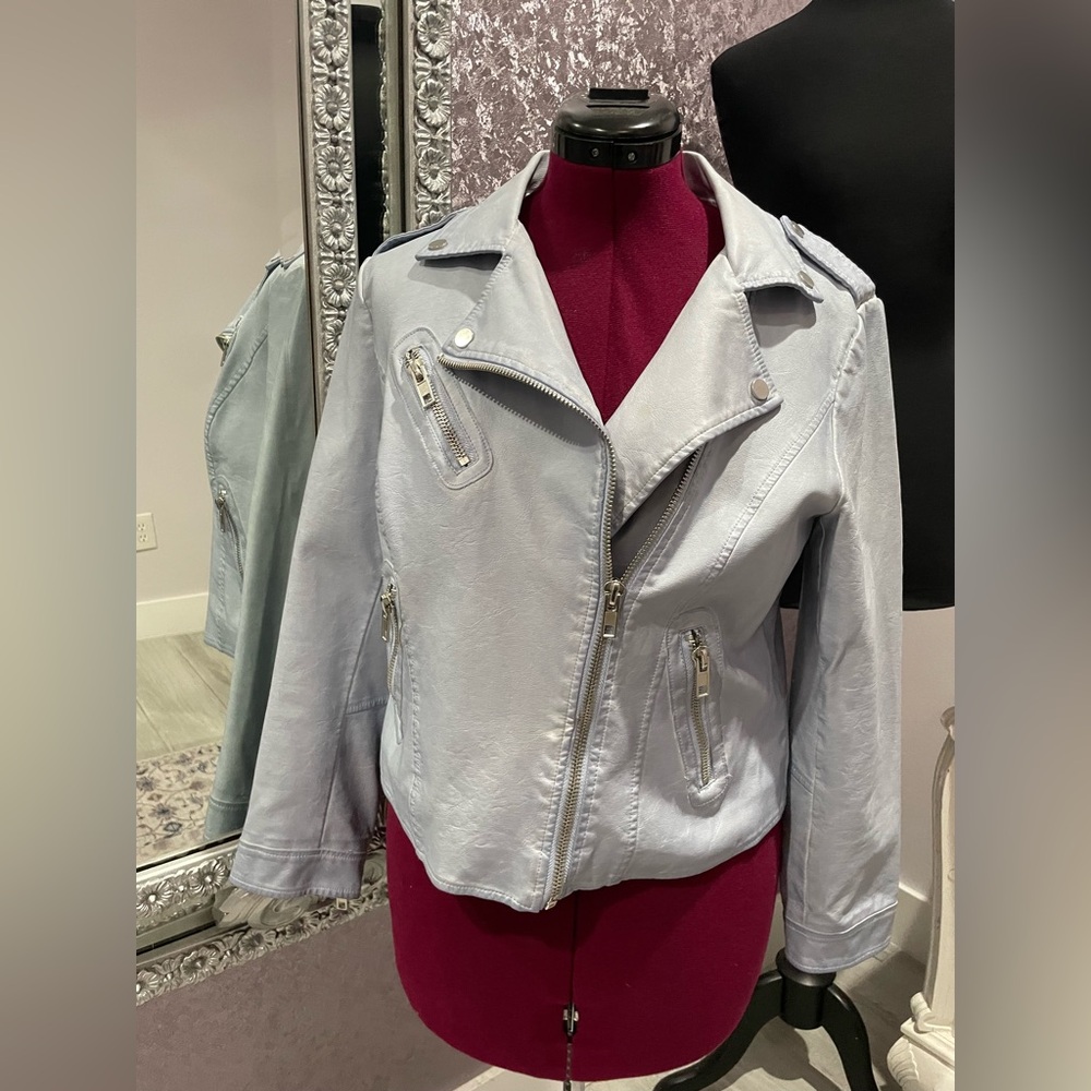 Chico's Faux Vegan Leather Moto Jacket
